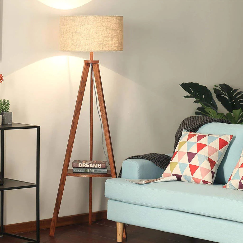 Rattan Tripod Floor Lamp