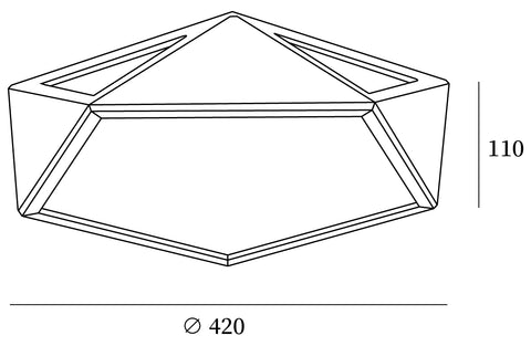 Geometric Wood Ceiling Light