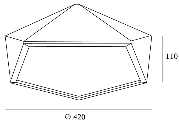 Geometric Wood Ceiling Light
