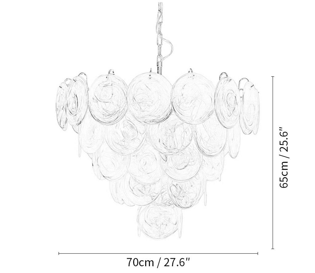 Green Iridescent Murano Chandelier