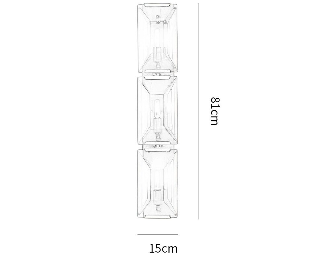Harson Crystal Triple Wall Lamp