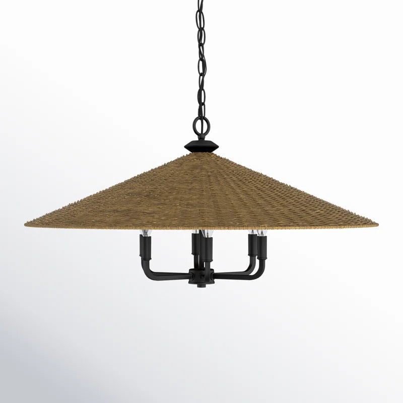 Wisząca lampa wisząca American Country Black Rattan Cone z 6 światłami (5).webp__PID:7a8b0d8e-c597-4313-84df-1d4d3af510a1