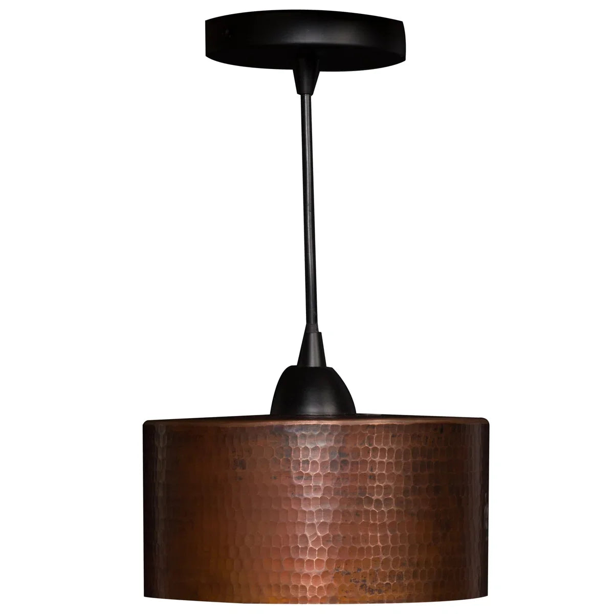 Lampada a sospensione a tamburo in rame martellato vintage Cedric (2).webp__PID:f17e4572-65c1-420a-953c-4b76213c2a8a