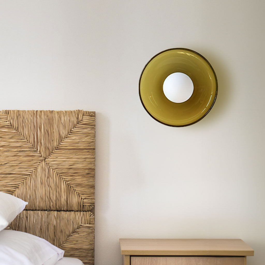 morrow glass disc light wall brown.jpg__PID:21cb4a0e-73b3-4d89-83ce-2f797b1526c5