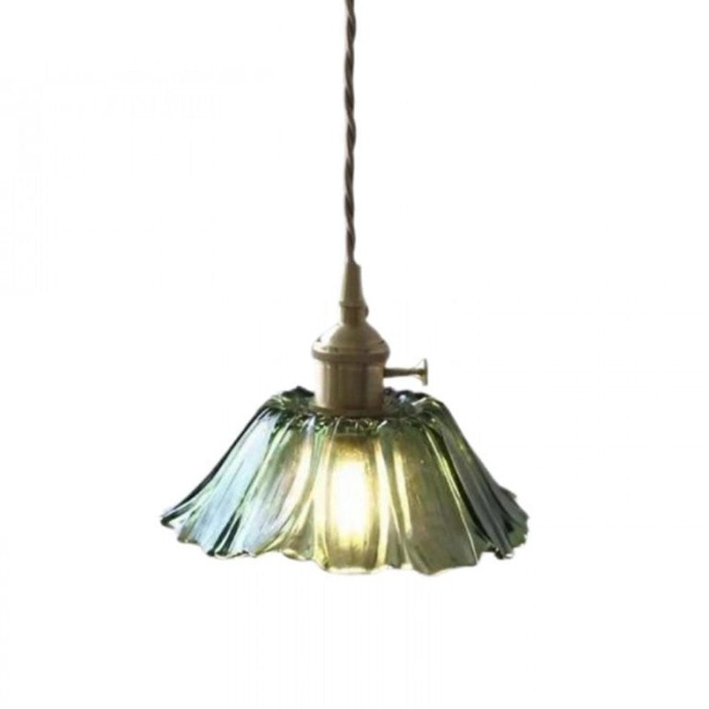 Lotus Retro szklana lampa wisząca mała zielona2.jpg__PID:f9fe5c96-d3b1-4e58-bf14-56d49f65b68a