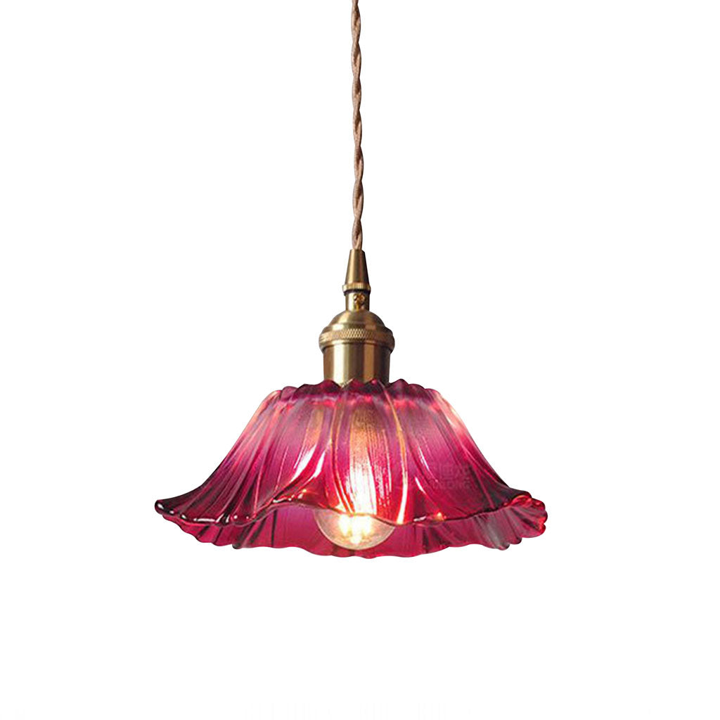 Lotus Retro szklana lampa wisząca mała fioletowa2.jpg__PID:5c96d3b1-1e58-4f14-96d4-9f65b68aae85