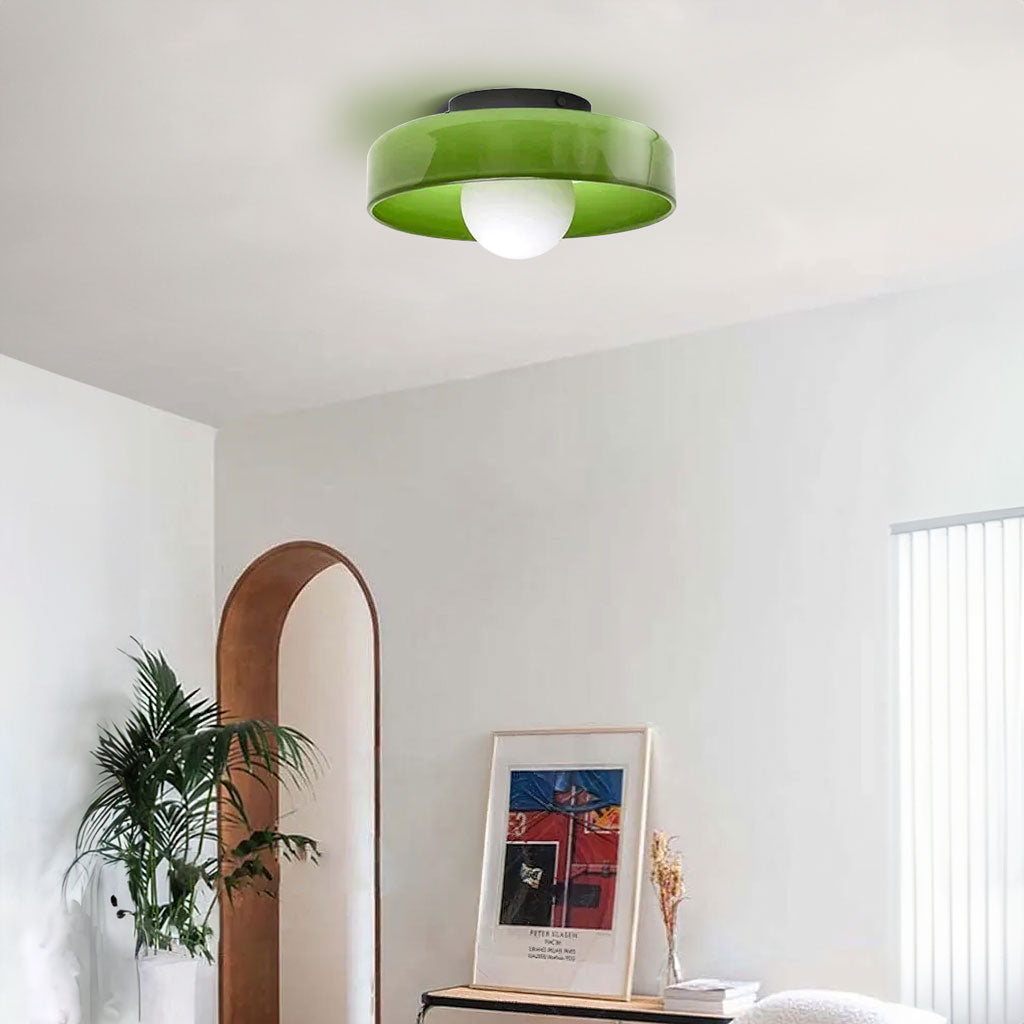 morrow glass disc light ceiling green.jpg__PID:b8c04c02-d067-4fea-899f-7e21cb4a0e73