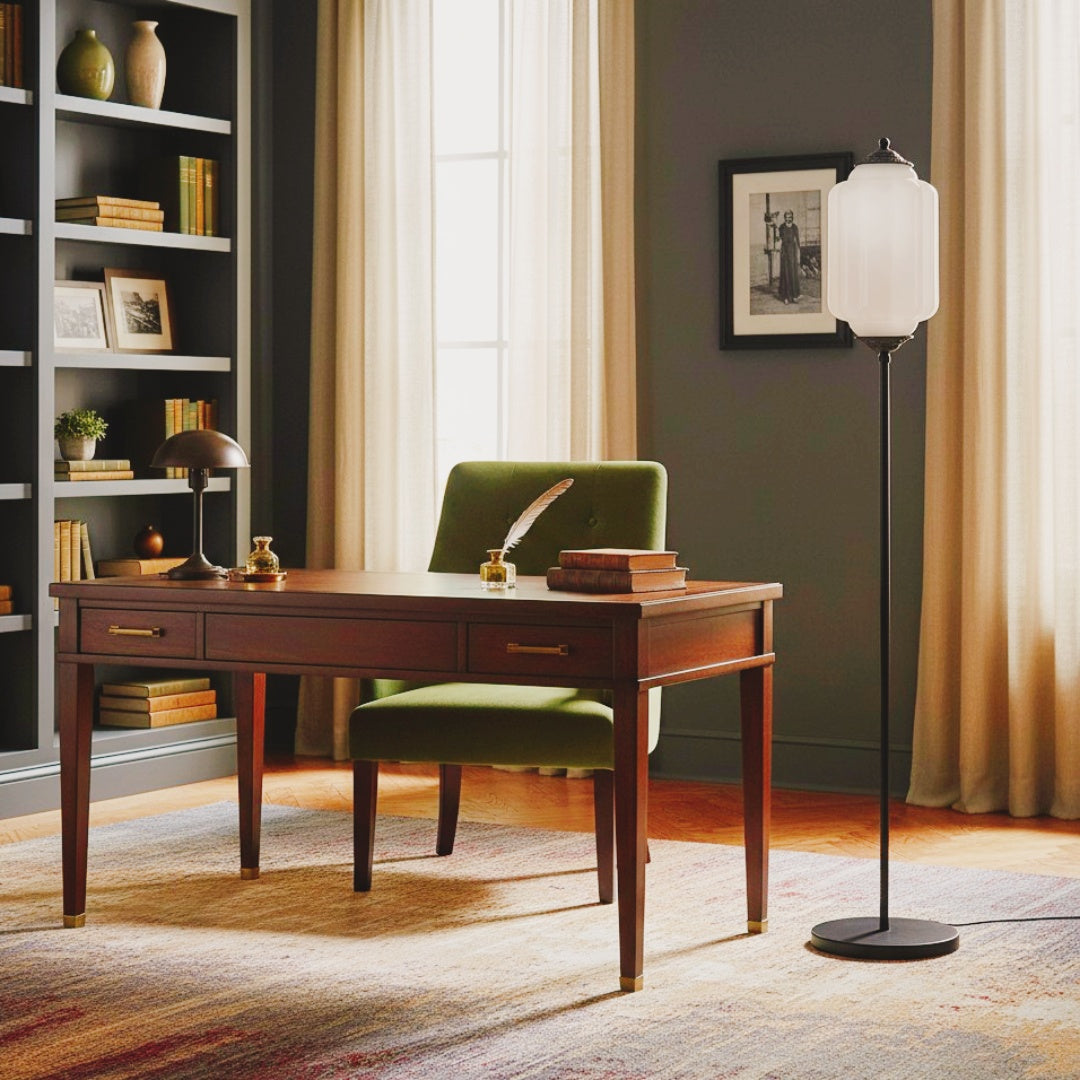 Lampadaire Claudia Vintage en verre texturé opale6.jpg__PID:68536ffb-5683-4c3b-93bd-389120f8c754