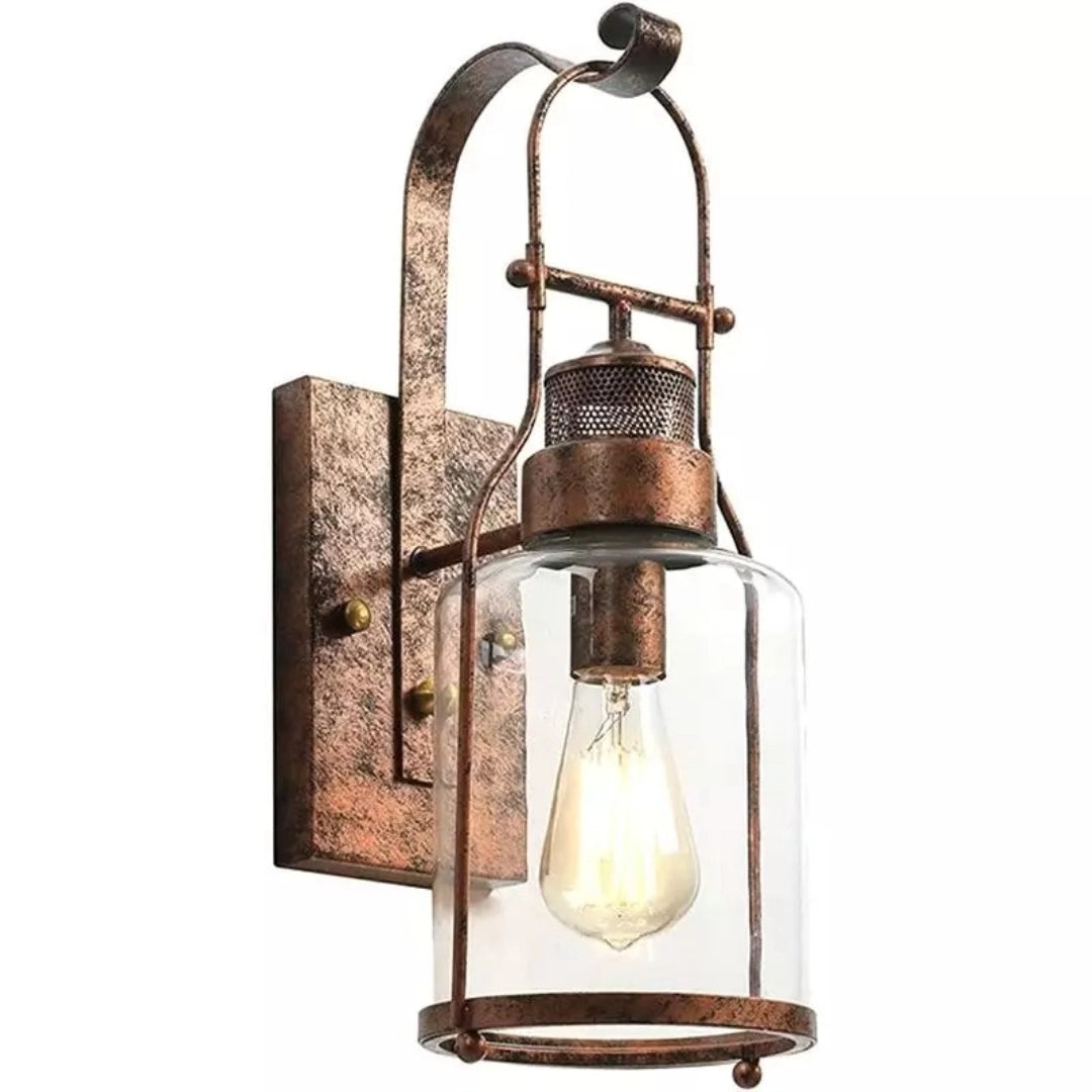 Carson Industrial Metallglas-Wandleuchte, Sku rust.webp__PID:0f20b239-ab69-49bd-9dd5-f8574ee363e4