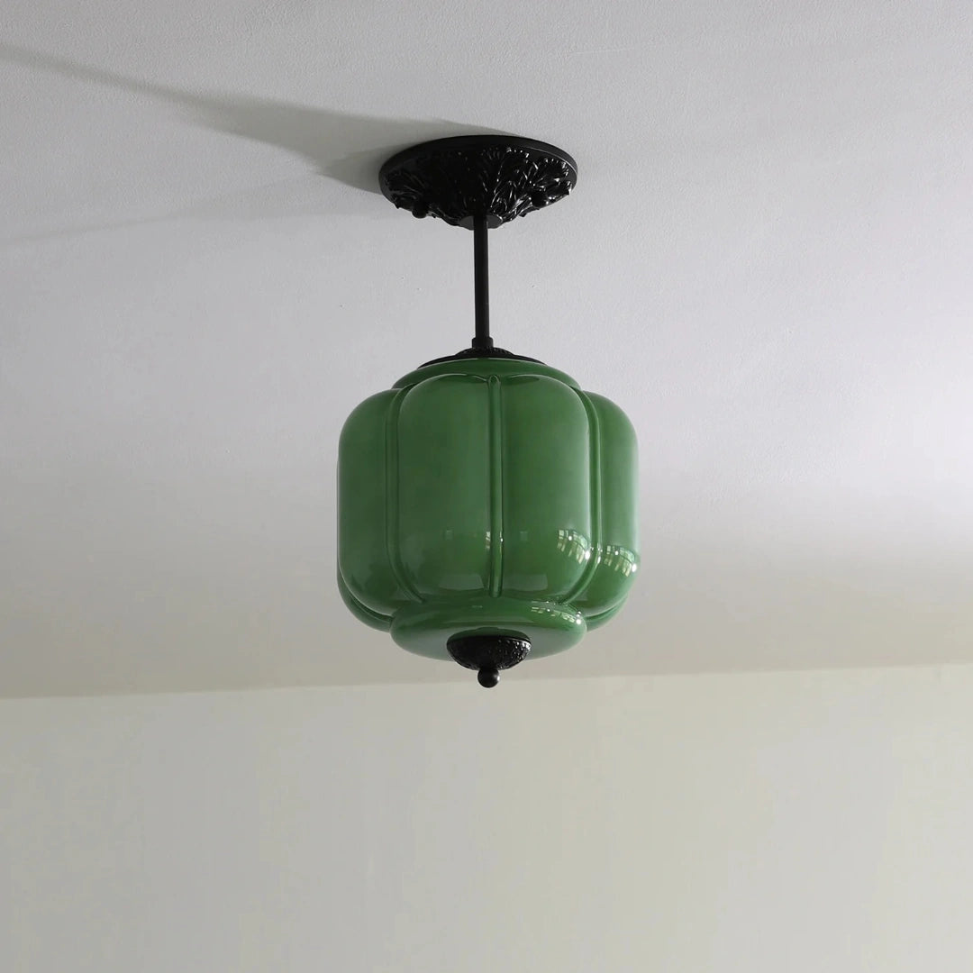 Plafonnier citrouille en verre crème vintage Alana vert.webp__PID:45a00f83-5bcb-40c3-ac43-18c5b3d24891
