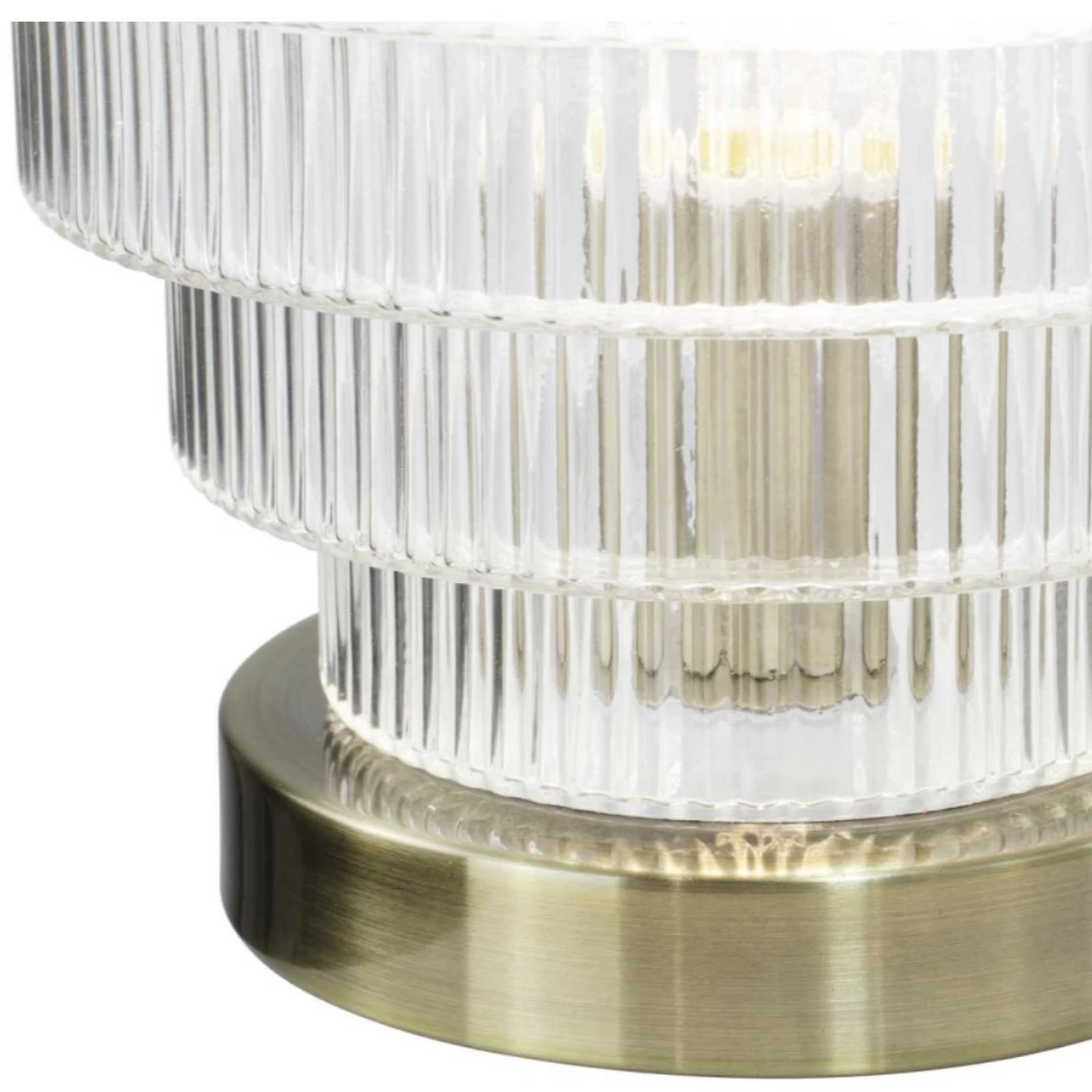 Lampe de table en verre nervuré transparent Javier2.webp__PID:74b50972-61e9-4549-88ea-c7375a9ee189