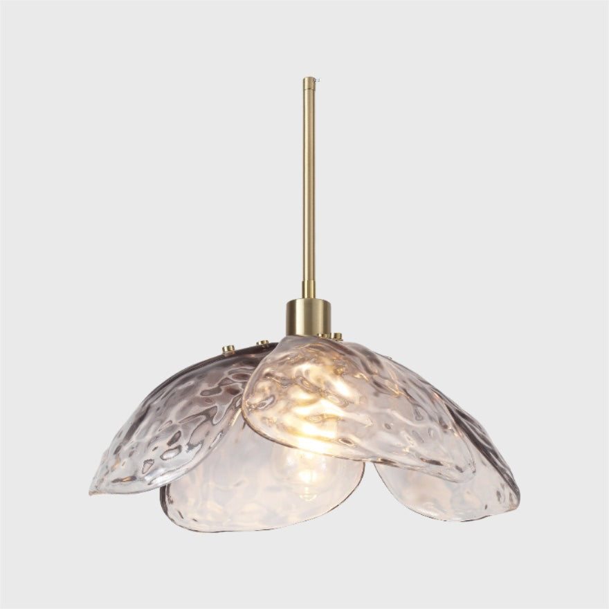 Lampada a sospensione moderna in vetro martellato con petali Flora grigio.webp__PID:656595bf-64cf-479f-99a5-cf8207d5dffb