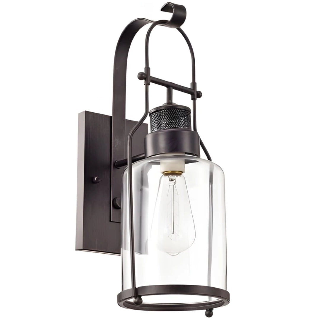 Carson Industrial Metallglas-Wandleuchte, SKU schwarz.webp__PID:4f0f20b2-39ab-4949-bddd-d5f8574ee363