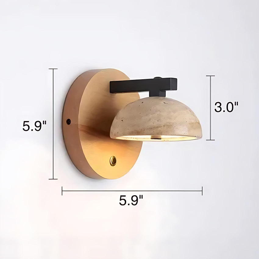 Riley Vintage Travertine Wood Round Wall Sconce Size.webp__PID:085cc661-4869-4564-8d40-007f0c2b8c9b