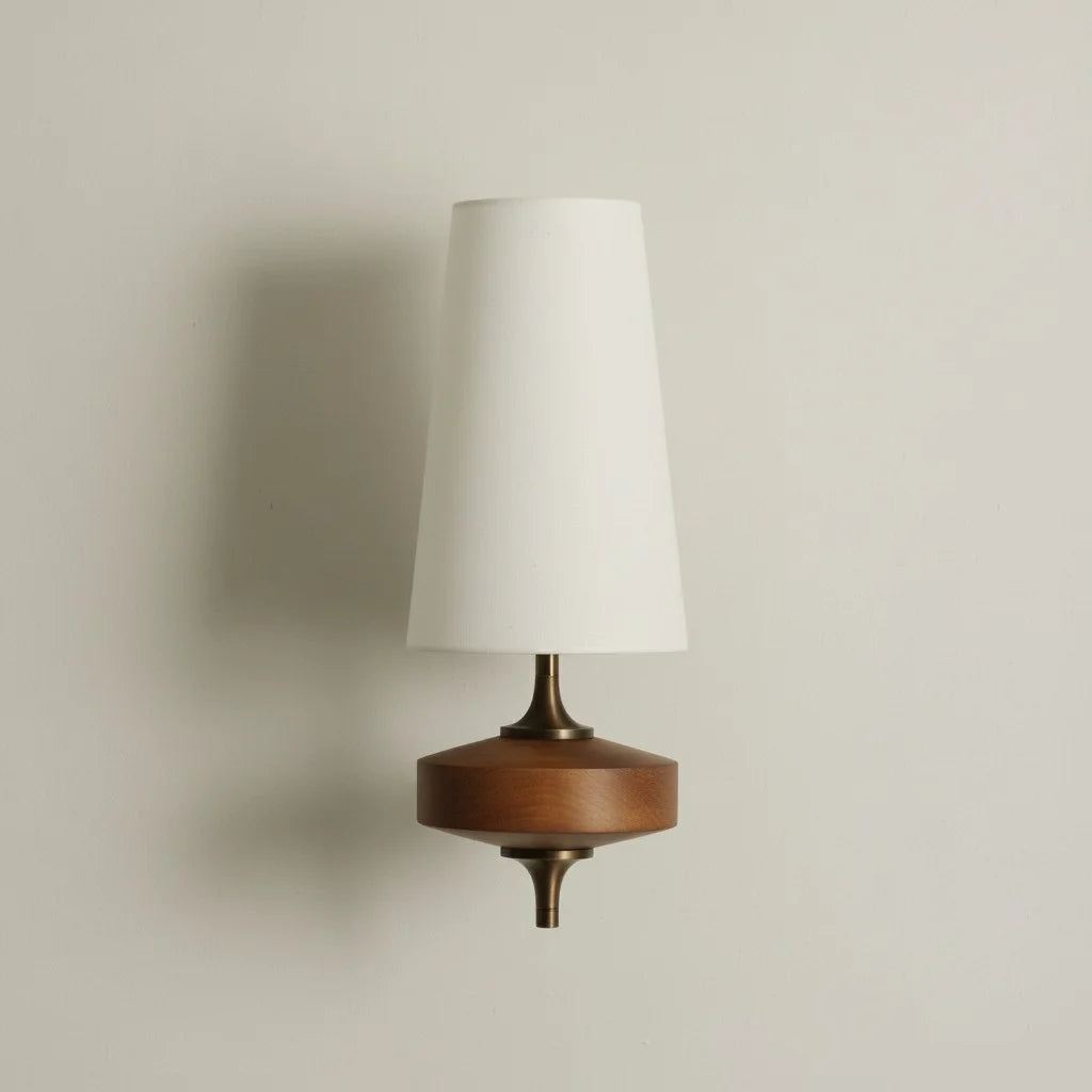 Applique da parete Kaelen in tessuto vintage con accenti rastremati, 1 testa, bianco sku2.webp__PID:d0b89938-7572-421e-9fb6-688b2ea26ed9
