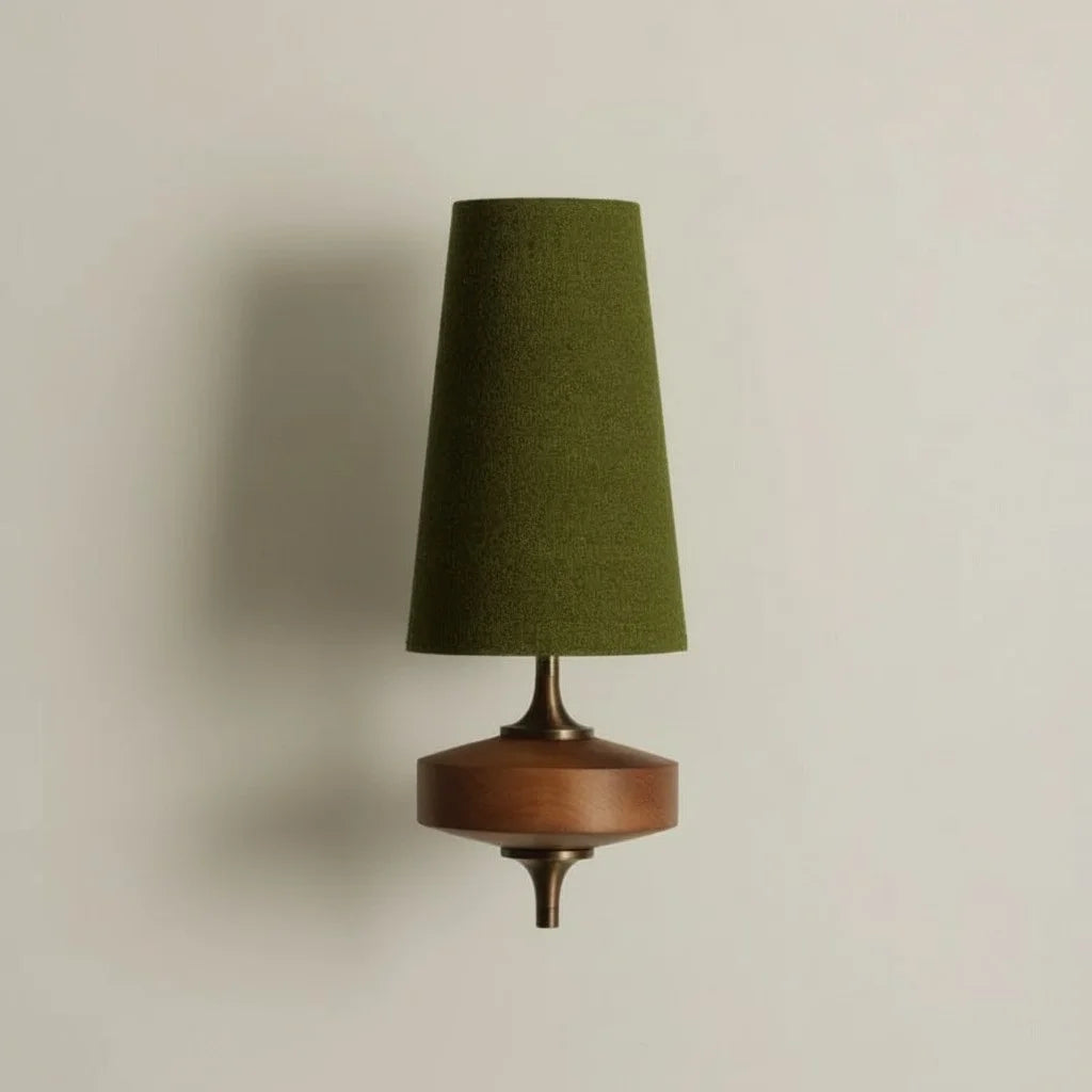 Applique da parete Kaelen in tessuto vintage affusolato con 1 testa verde sku.webp__PID:0456e1fe-92a6-4413-87c5-f505b27c059c