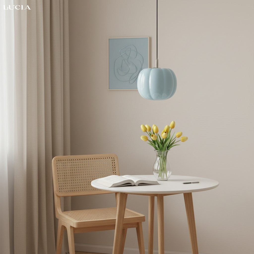 Lampada a sospensione moderna in vetro colorato Cronus Pumpkin (1).jpg__PID:44e93f9e-7150-48be-984b-92ba1b2e009b