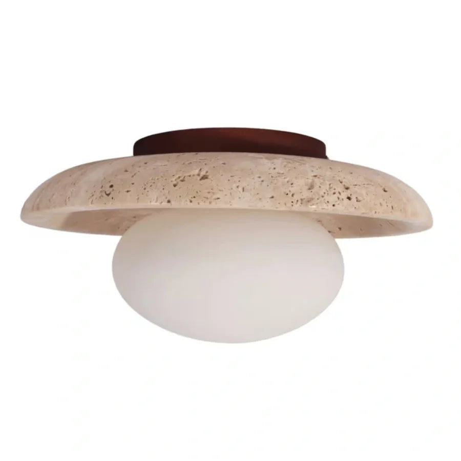 Plafonnier à dôme rond en verre travertin moderne Alaey sku.webp__PID:ae94b483-4d16-41ff-b34e-18037c63163e