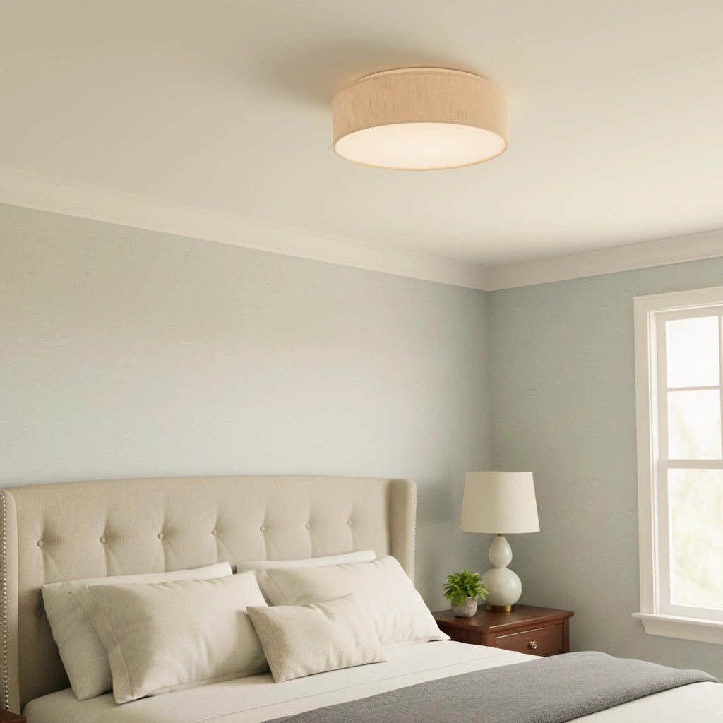 Minimalistyczna lampa sufitowa LED Carter Linen Drum8.webp__PID:f6de9adf-ba4b-4a85-800a-49b7ff143db6
