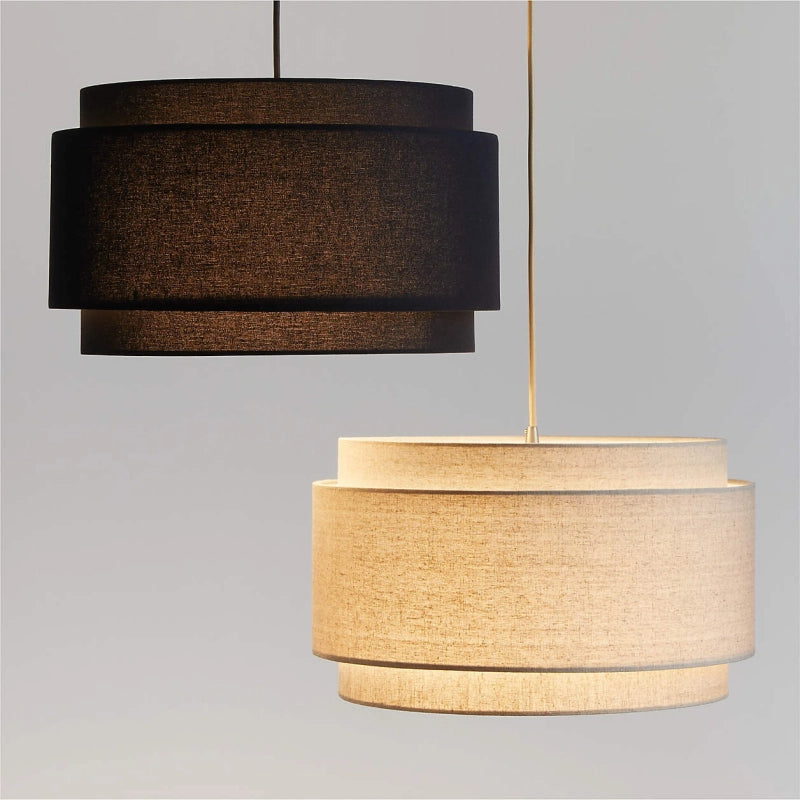 Lampada a sospensione moderna a tamburo in lino Hayden1.webp__PID:649a01e6-6d62-444b-ad9d-e56a08a90710