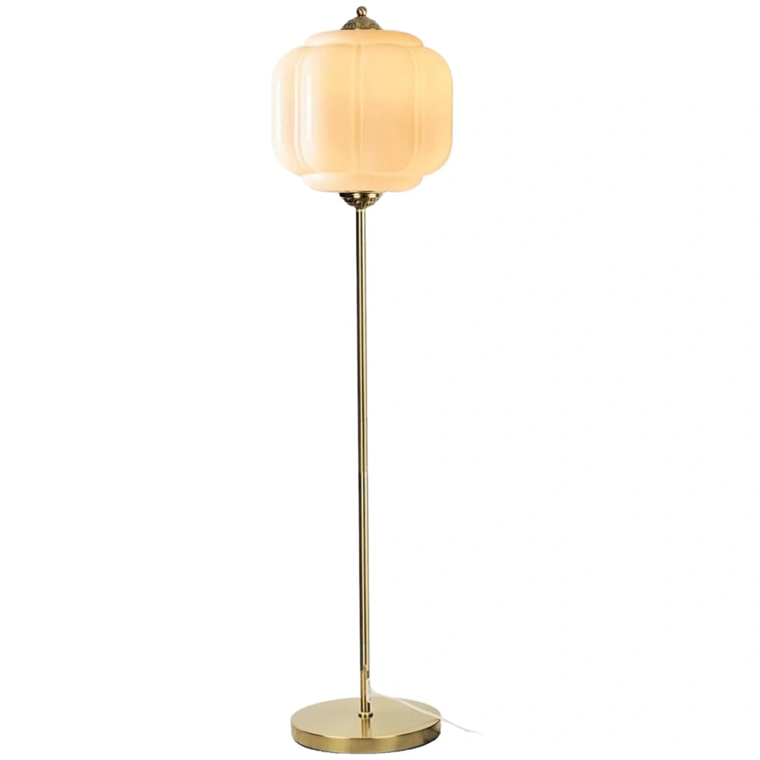 Lampadaire Claudia Vintage en verre texturé opale or blanc.webp__PID:3b93bd38-9120-48c7-9470-e54d6b1c0541