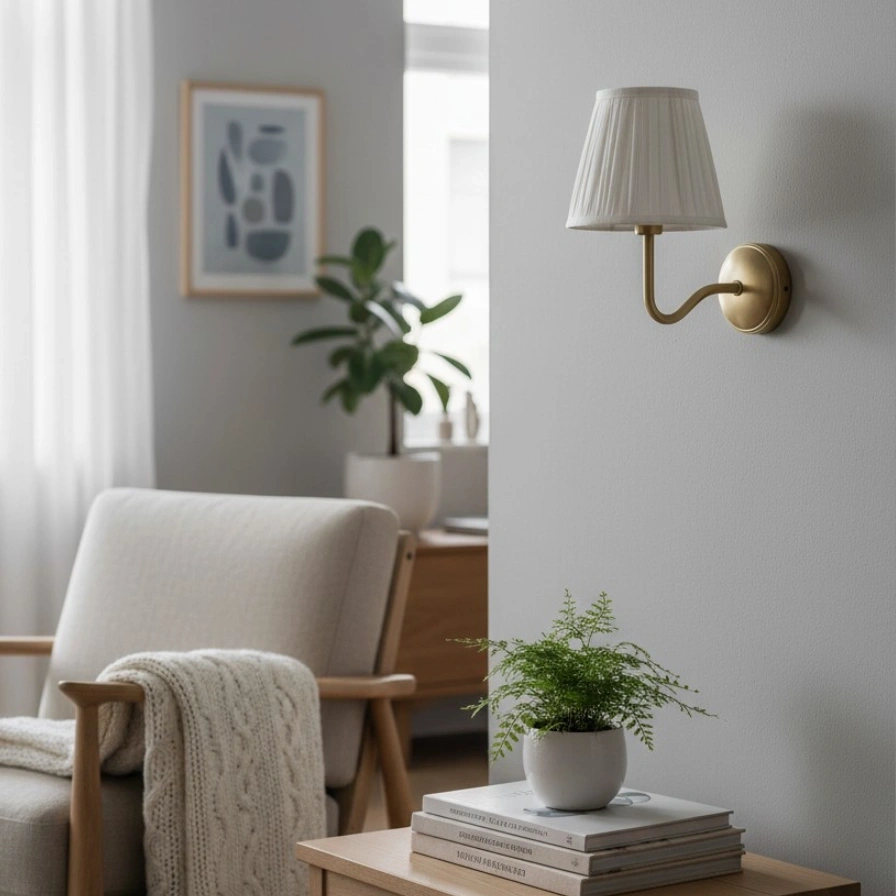 Lampada da parete plissettata in cotone lino vintage Valkeryn9.webp__PID:151a125c-4181-4dcf-8c56-df2f31f65002