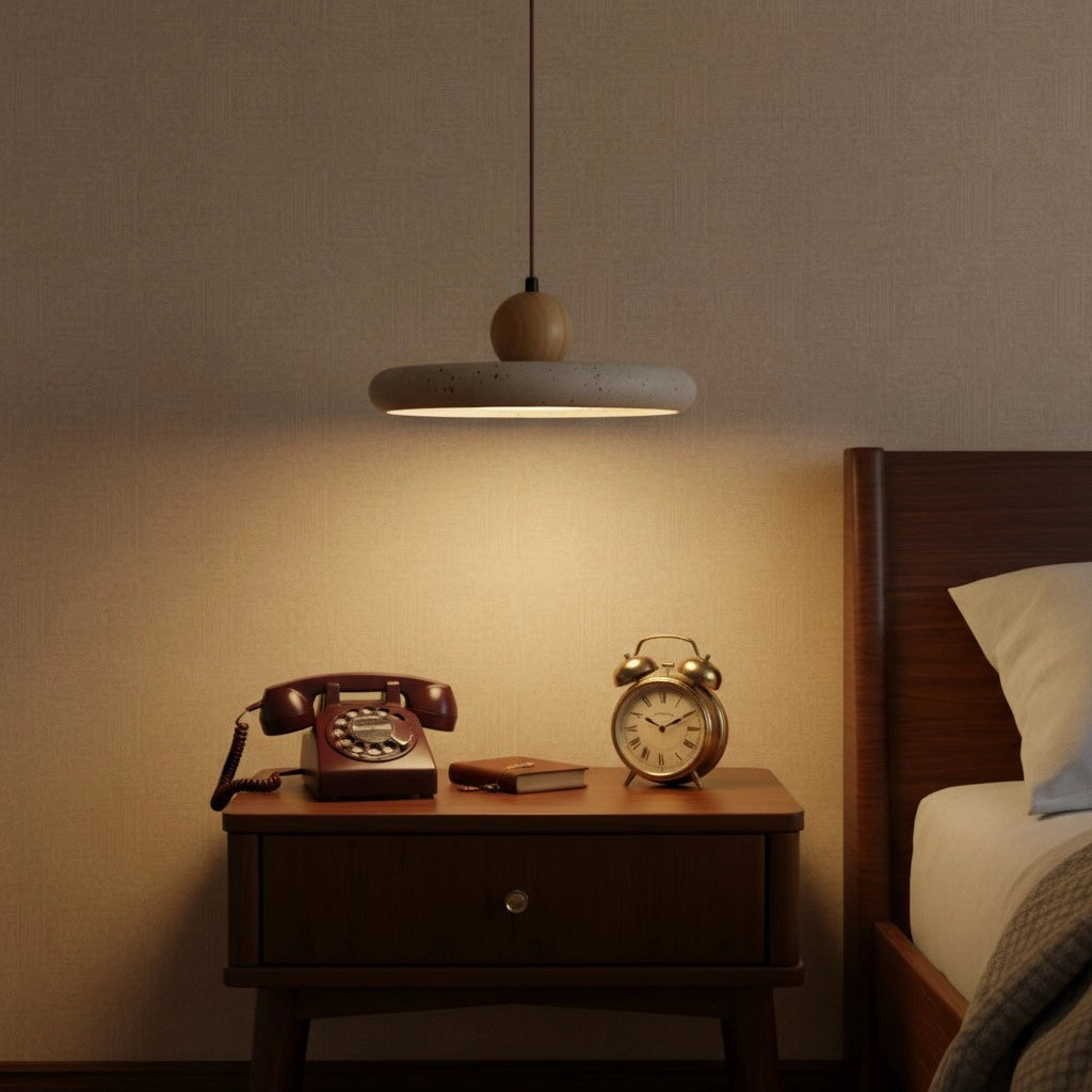 Katriina Vintage Travertine Circle Lampa wisząca6.webp__PID:ed31547b-90fa-457c-904c-f6a87324283b