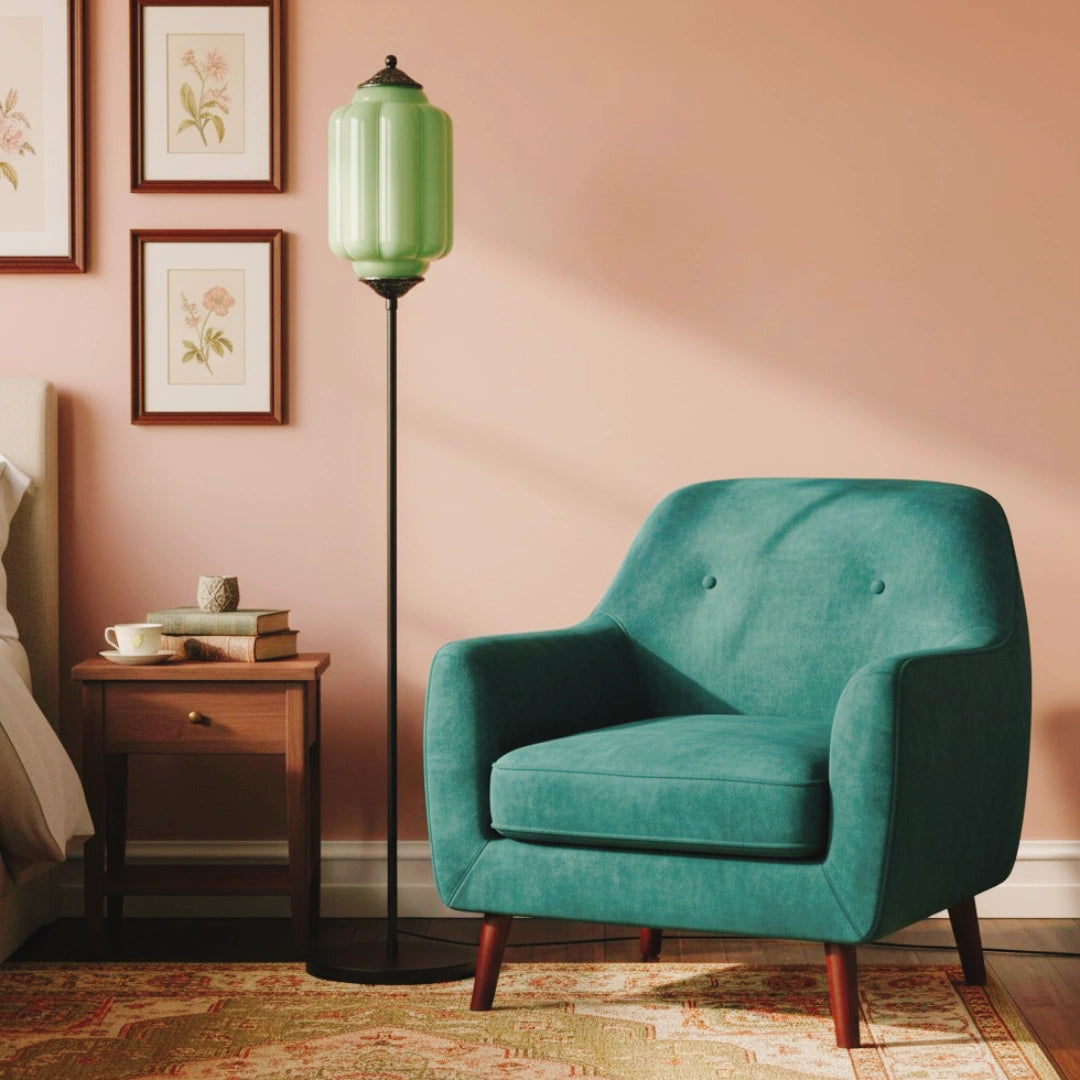 Lampadaire Claudia Vintage en verre texturé opale7.webp__PID:536ffb56-837c-4b93-bd38-9120f8c75470