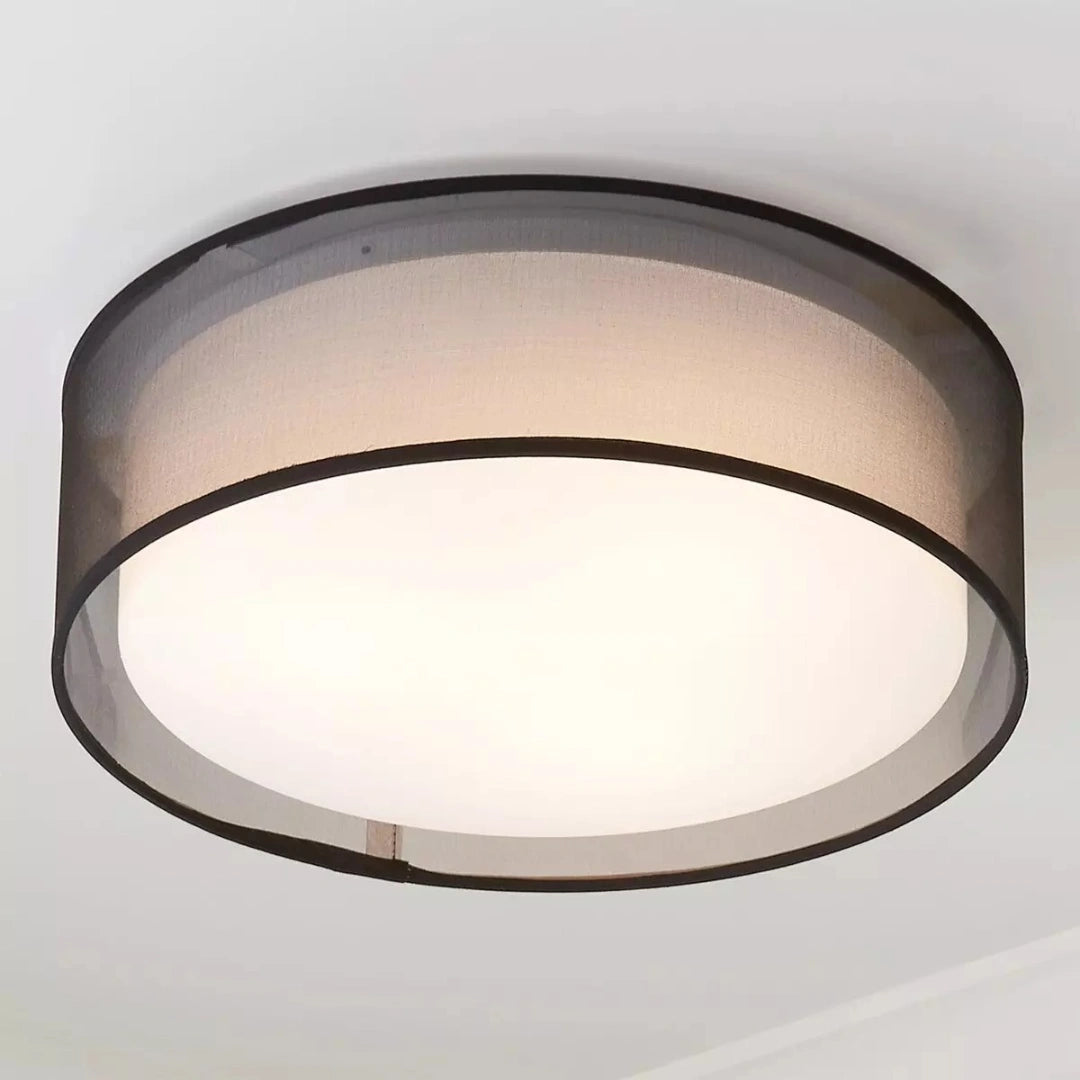 Shelby Modern Slim Shade LED-Deckenleuchte zur Deckenmontage, schwarzes Organza on.webp__PID:c75c5563-a5c4-41c8-a5c3-f5f2629c0c79