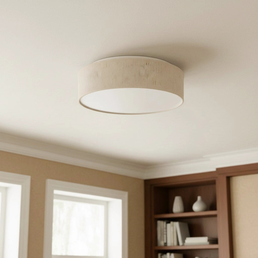 Minimalistyczna lampa sufitowa LED Linen Drum Carter2.webp__PID:e22bf6de-9adf-4a4b-8a85-400a49b7ff14