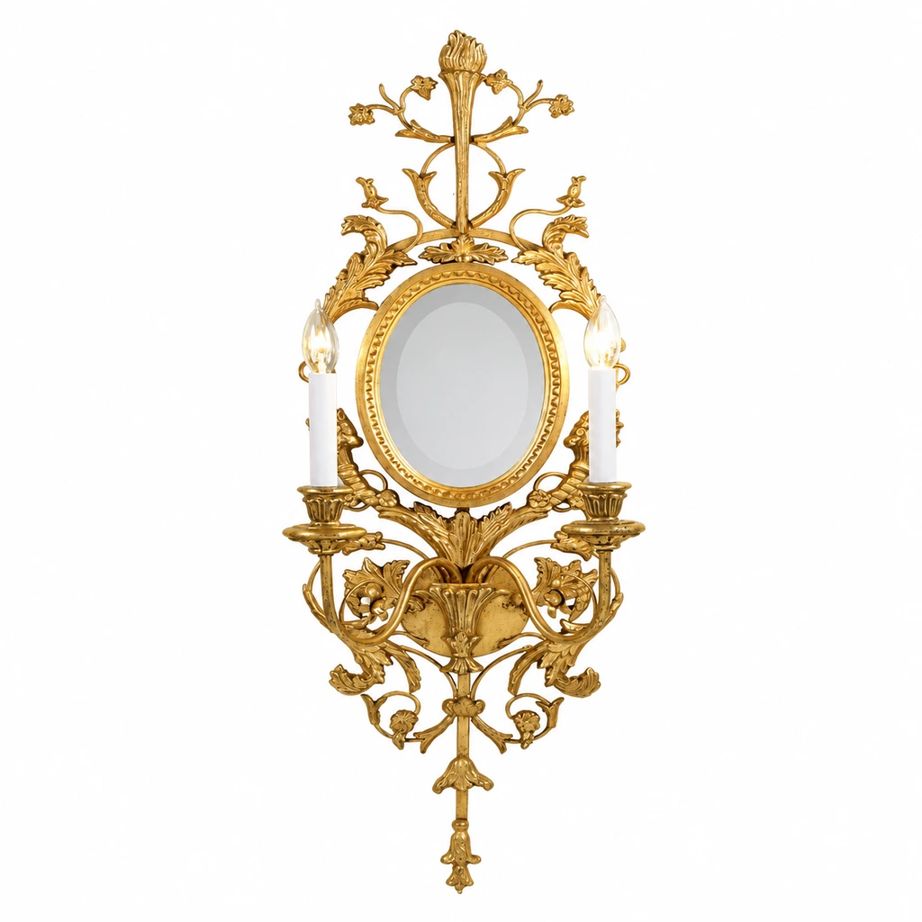 White-background identity view of model 0168 wall sconce