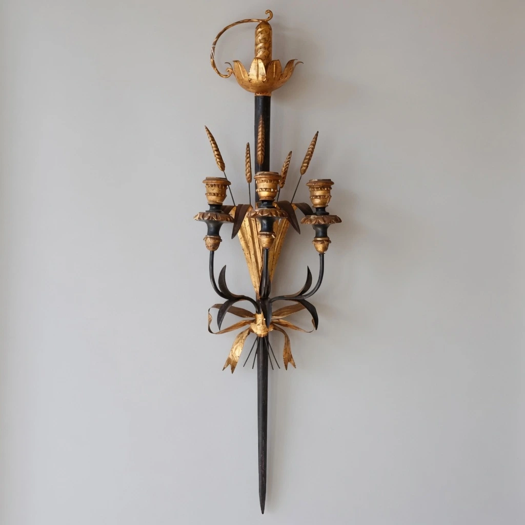 Calla wall sconce switched off in a neutral studio