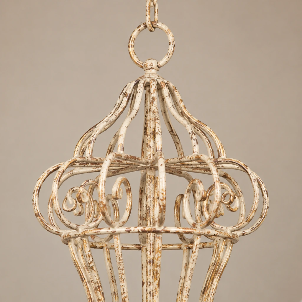 Close detail of the upper crown, ring and suspension chain